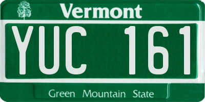VT license plate YUC161
