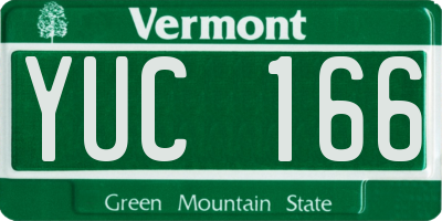 VT license plate YUC166