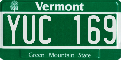VT license plate YUC169