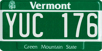 VT license plate YUC176