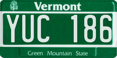 VT license plate YUC186