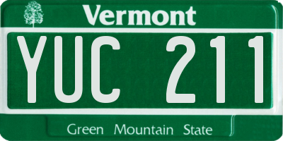VT license plate YUC211