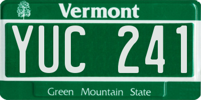 VT license plate YUC241