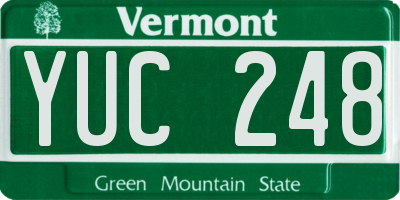 VT license plate YUC248