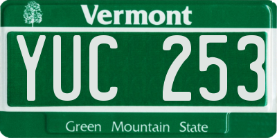 VT license plate YUC253