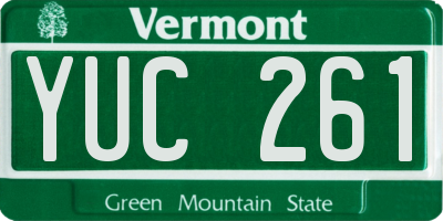 VT license plate YUC261