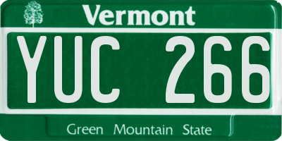 VT license plate YUC266