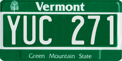 VT license plate YUC271