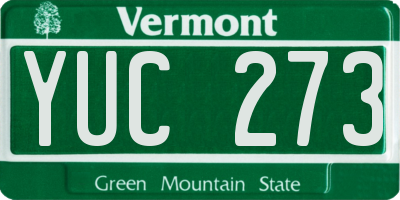 VT license plate YUC273