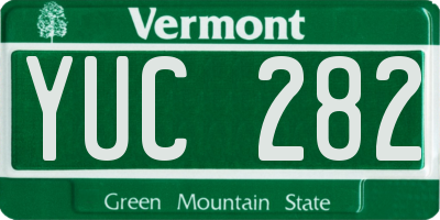 VT license plate YUC282