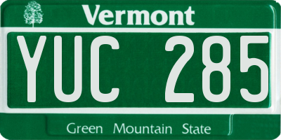 VT license plate YUC285