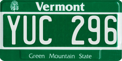 VT license plate YUC296