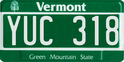 VT license plate YUC318