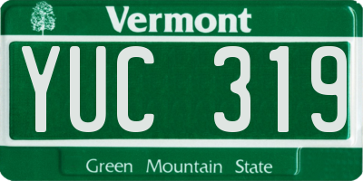 VT license plate YUC319
