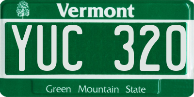 VT license plate YUC320