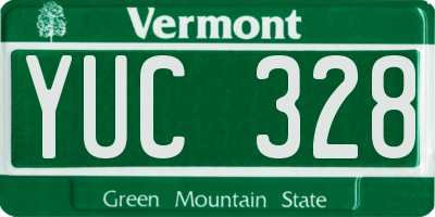 VT license plate YUC328
