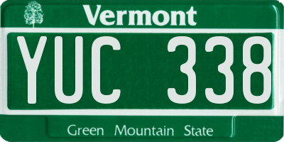 VT license plate YUC338