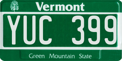 VT license plate YUC399
