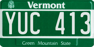 VT license plate YUC413