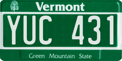 VT license plate YUC431