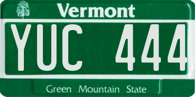 VT license plate YUC444