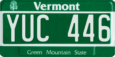 VT license plate YUC446
