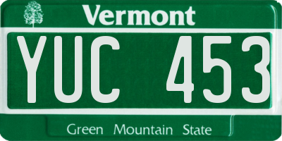 VT license plate YUC453