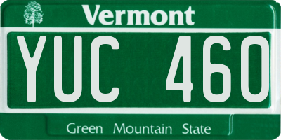 VT license plate YUC460