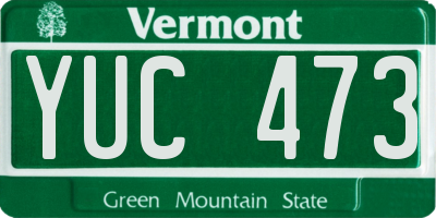 VT license plate YUC473