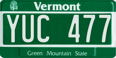 VT license plate YUC477