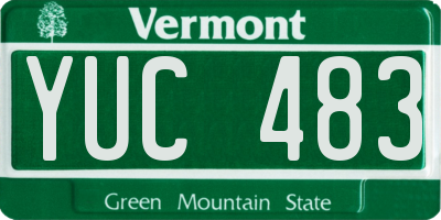 VT license plate YUC483