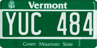 VT license plate YUC484
