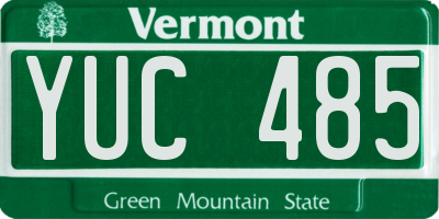 VT license plate YUC485