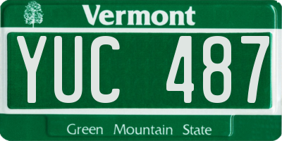VT license plate YUC487