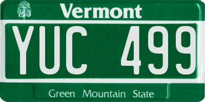 VT license plate YUC499