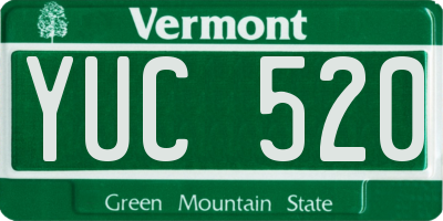 VT license plate YUC520