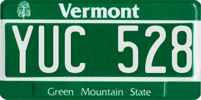 VT license plate YUC528