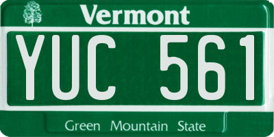 VT license plate YUC561