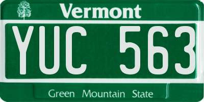 VT license plate YUC563