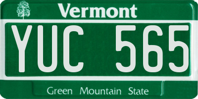 VT license plate YUC565