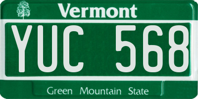 VT license plate YUC568
