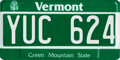 VT license plate YUC624
