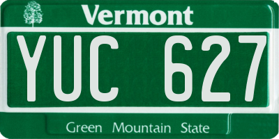VT license plate YUC627