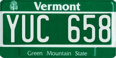 VT license plate YUC658