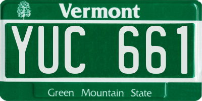 VT license plate YUC661