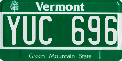 VT license plate YUC696