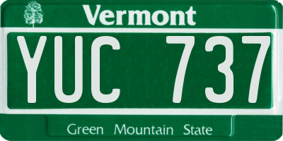 VT license plate YUC737
