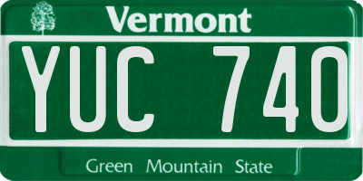 VT license plate YUC740