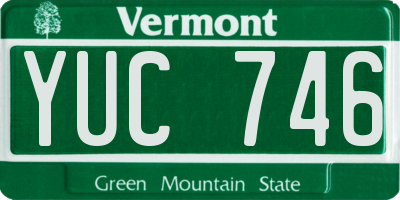 VT license plate YUC746