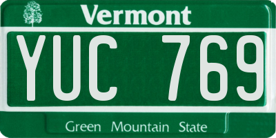 VT license plate YUC769